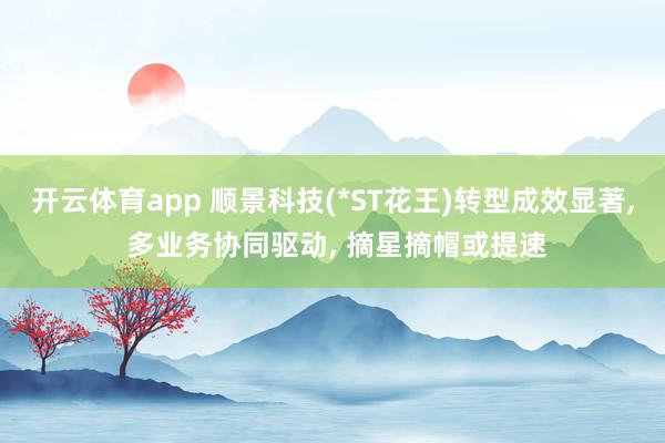 开云体育app 顺景科技(*ST花王)转型成效显著， 多业务协同驱动， 摘星摘帽或提速