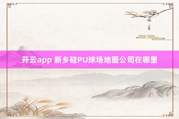 开云app 新乡硅PU球场地面公司在哪里